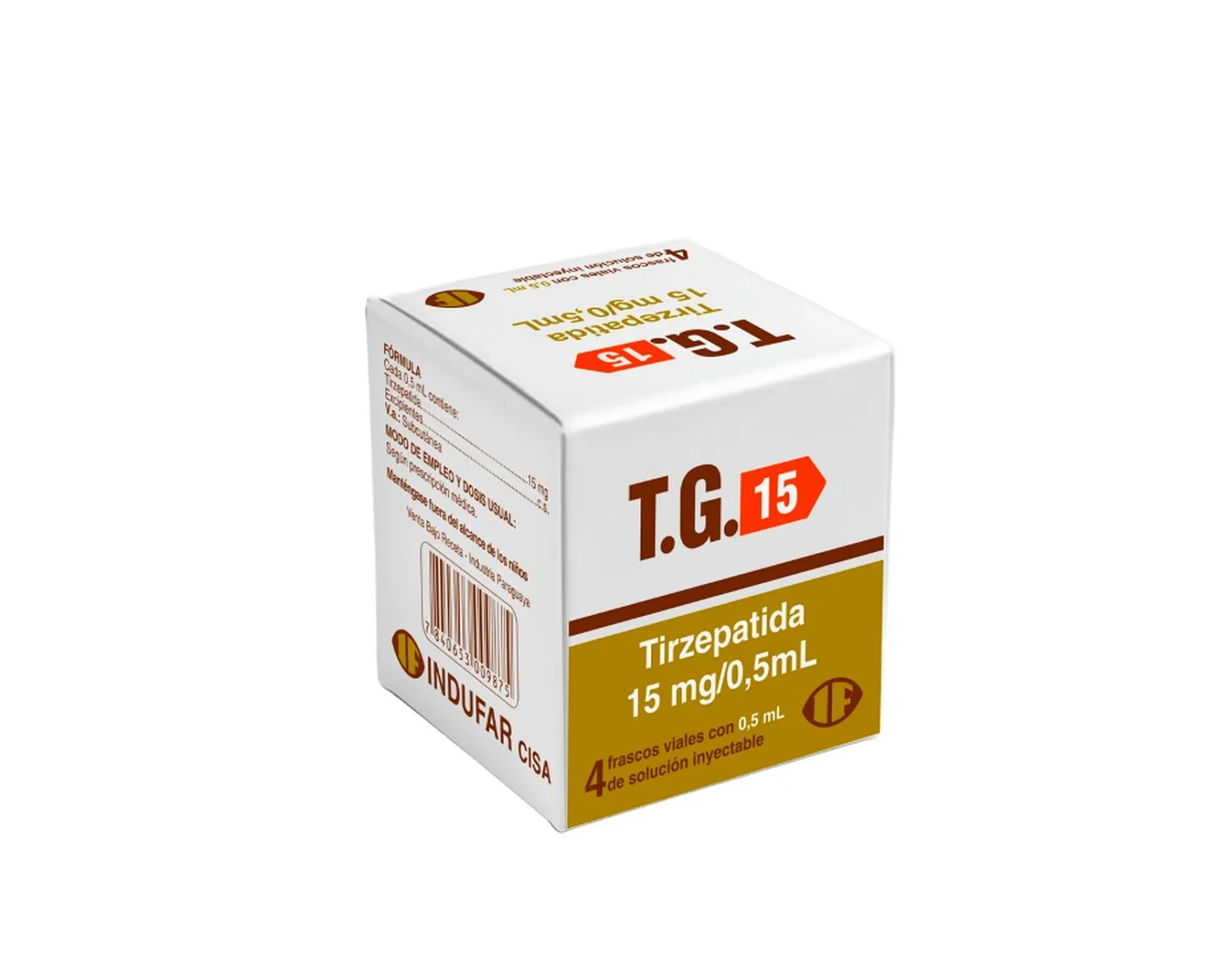 TG 15mg - 4 Ampolas