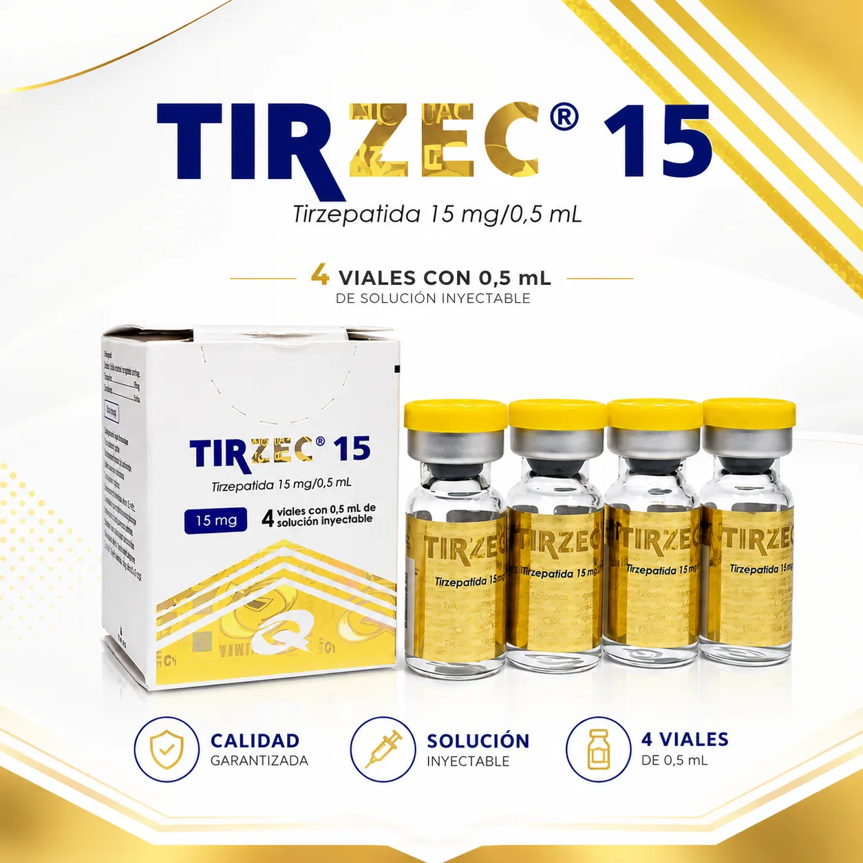 TIRZEC 15Mg - 4 Ampolas
